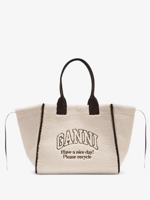 GANNI tote texturizado XXL