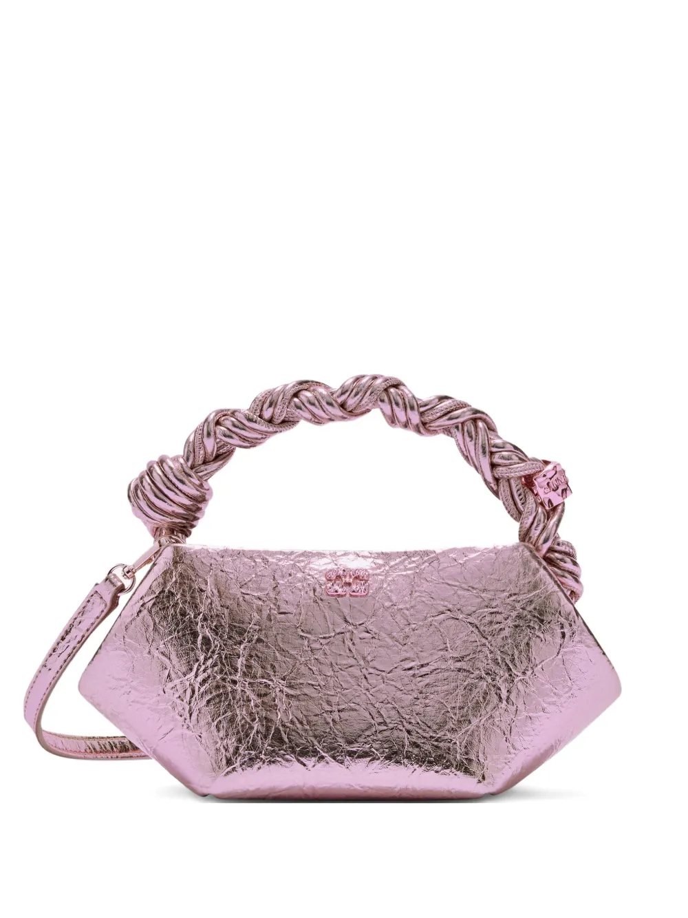 GANNI Borsa tote con logo - Rosa