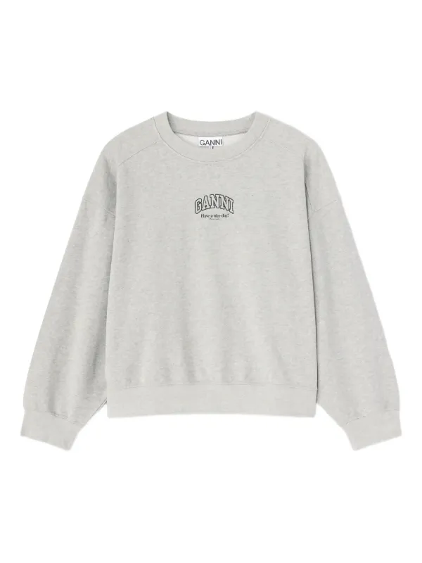 GANNI ロゴ スウェットシャツ | グレー | FARFETCH JP