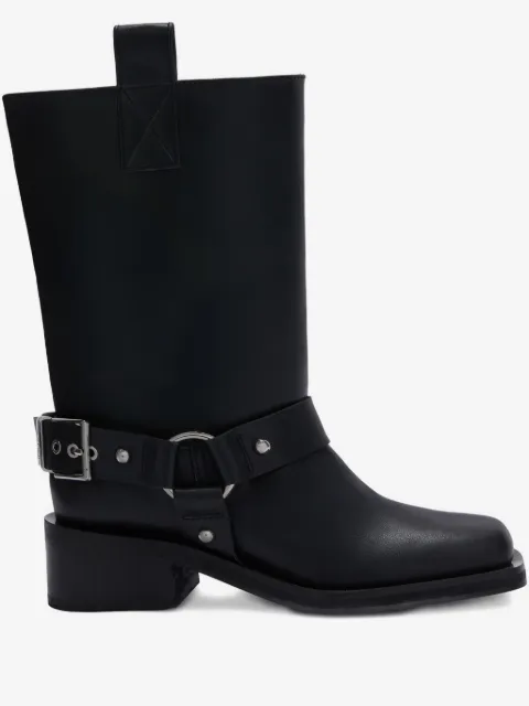 GANNI botas de gamuza con detalle de hebilla