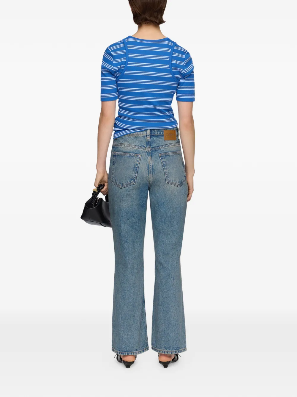 GANNI Betzy cropped jeans Blauw