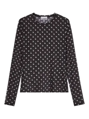 Marine Serre ムーンプリント ジャージートップ | ブラック | FARFETCH JP