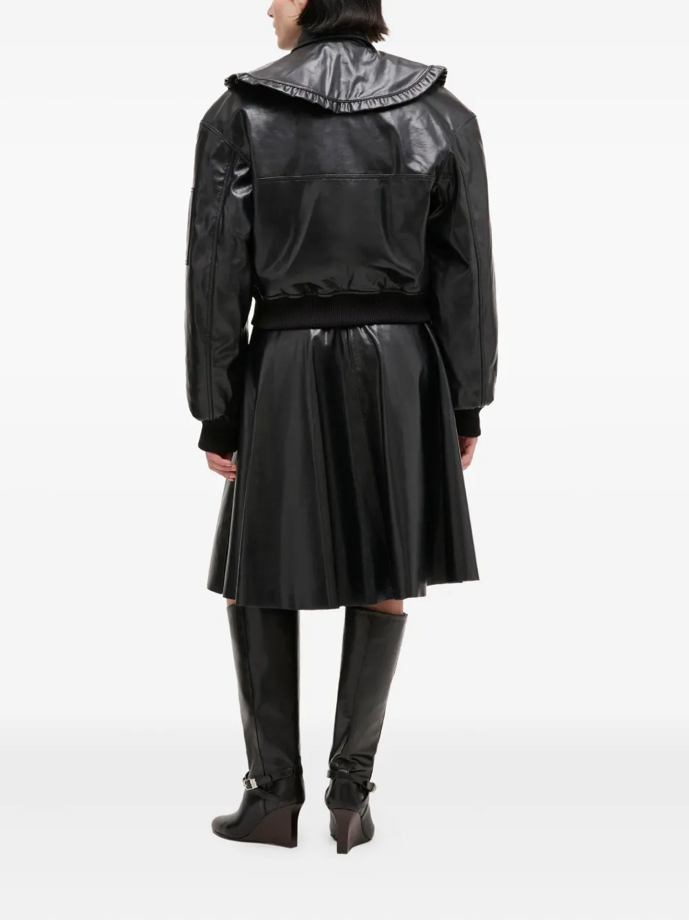GANNI ラッフルカラー ジャケット | ブラック | FARFETCH JP