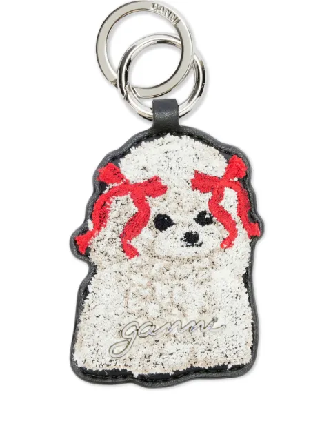 GANNI dog bow keyring