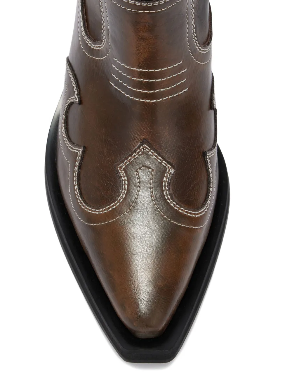 GANNI Laarzen met puntige neus Bruin