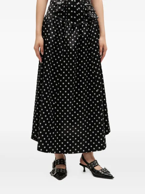 GANNI polka-dot skirt