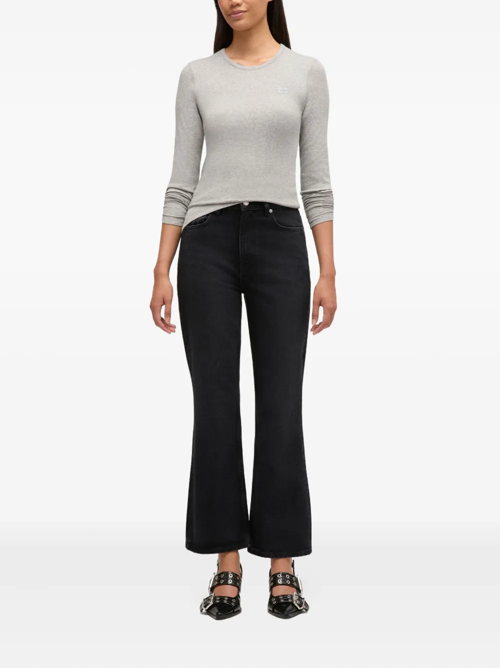 GANNI Flared jeans - Zwart