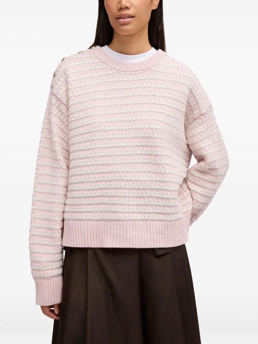  Ganni Pull à Rayures - Jaune 