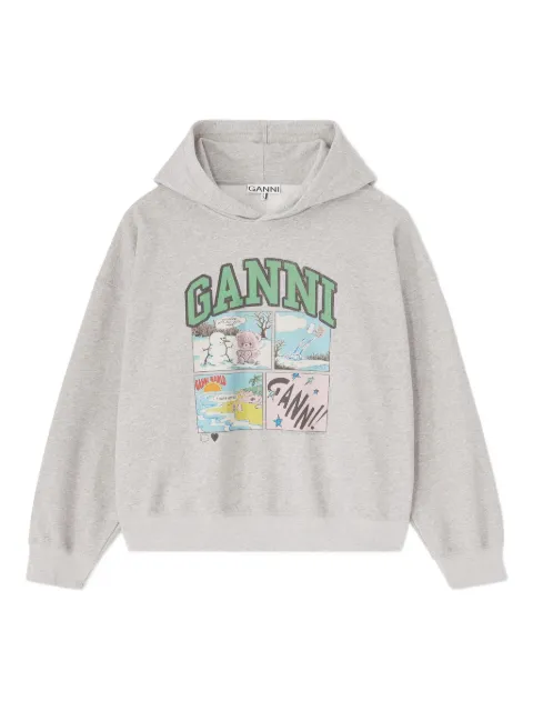 GANNI hoodie con estampado gráfico