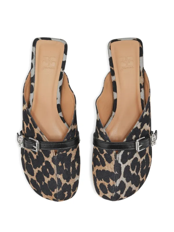 GANNI ヒョウ柄ミュール 39 GANNI ヒョウ柄ミュール 39 GANNI ヒョウ柄ミュール 39 Feminine