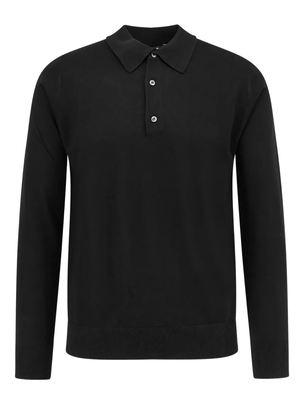 ALPHA STUDIO polo con botones | negro | Image 1