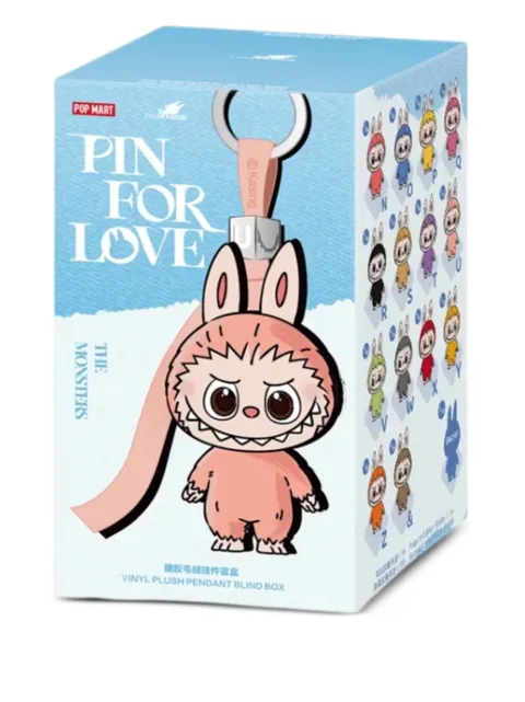 Pop Mart colgante Labubu The Monsters Pin For Love Series (N-Z)