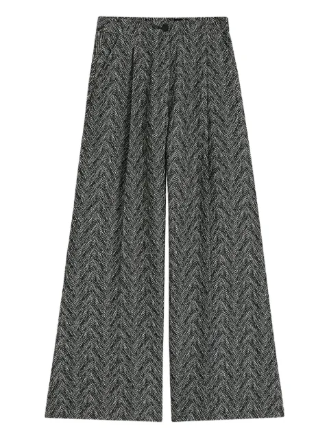 BOSS herringbone-pattern trousers