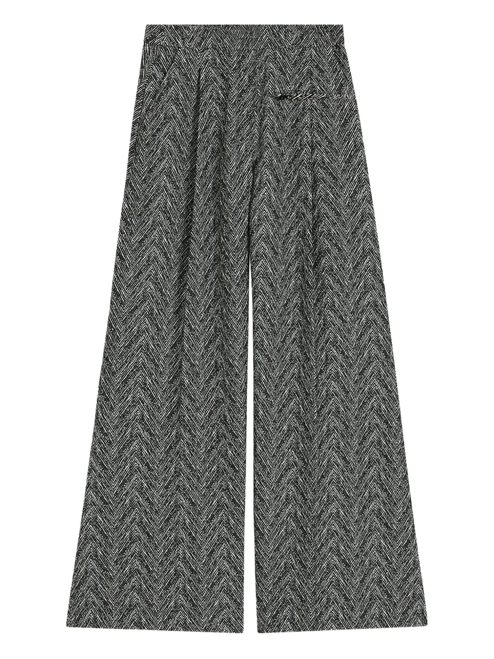 BOSS Broek met visgraatpatroon - Grijs