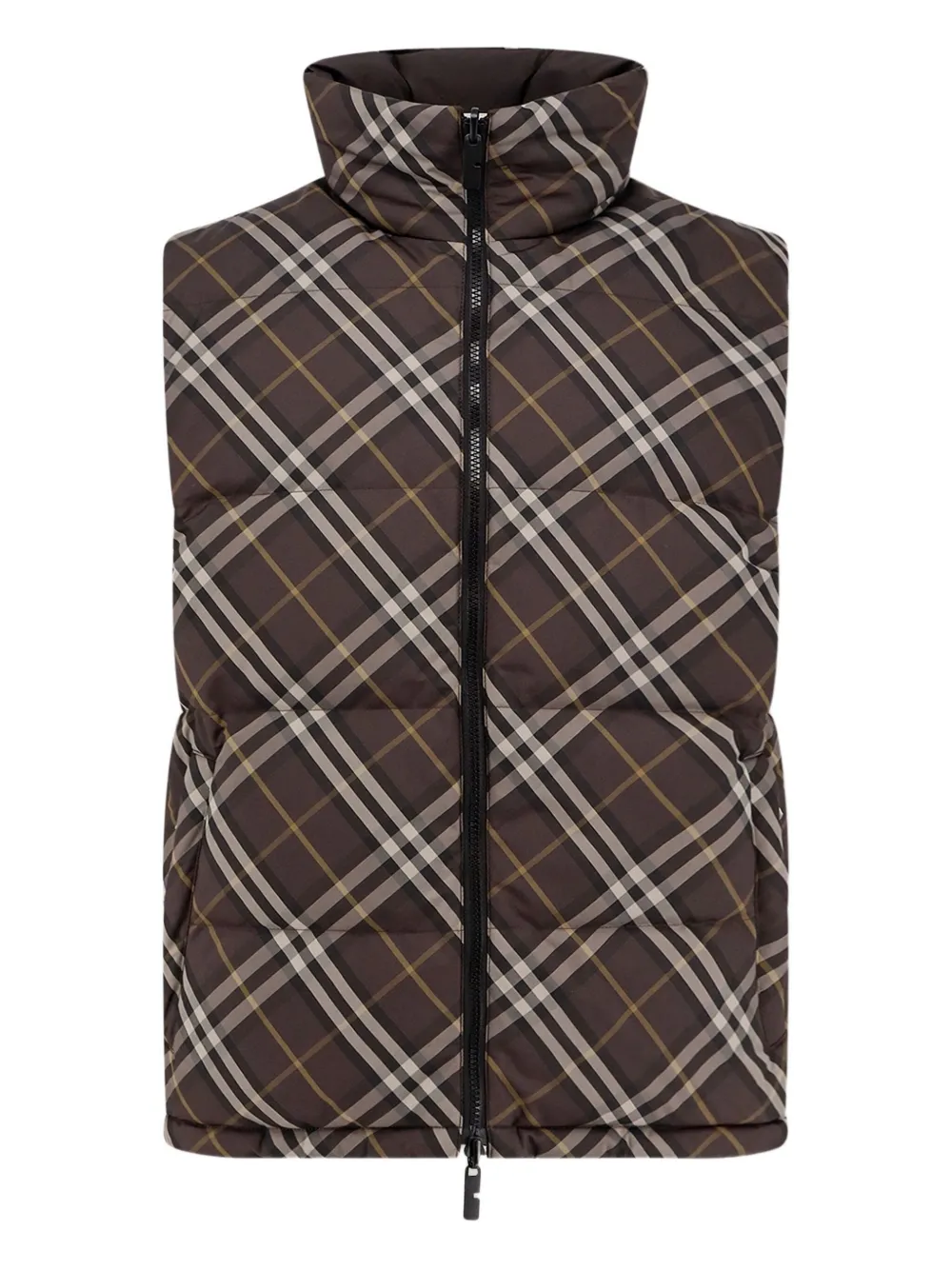 Burberry check-pattern padded gilet | Brown | Image 1