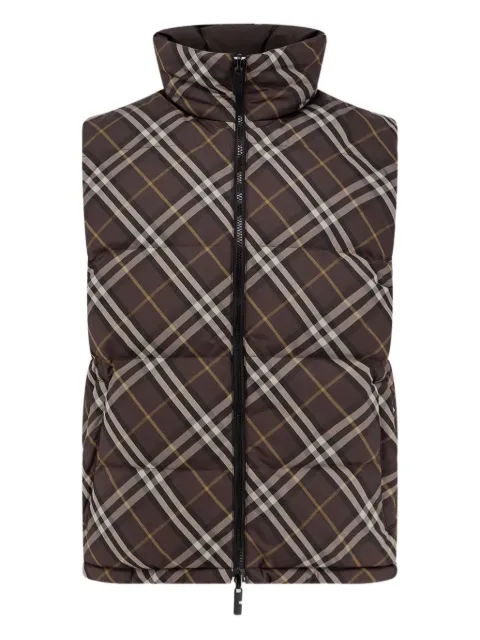 Burberry check-pattern padded gilet