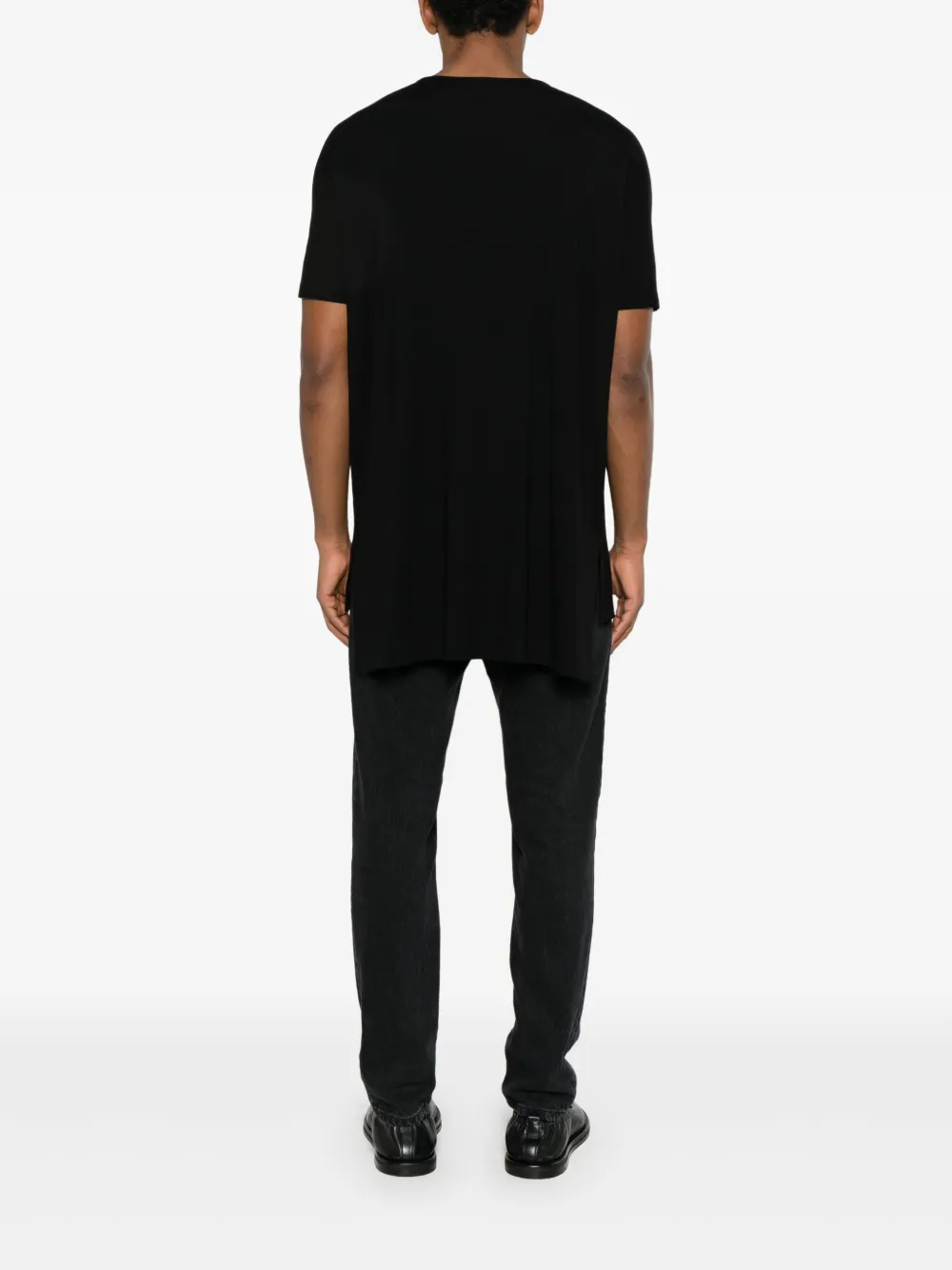 Nomen Nescio T-shirt met zijsplit Zwart
