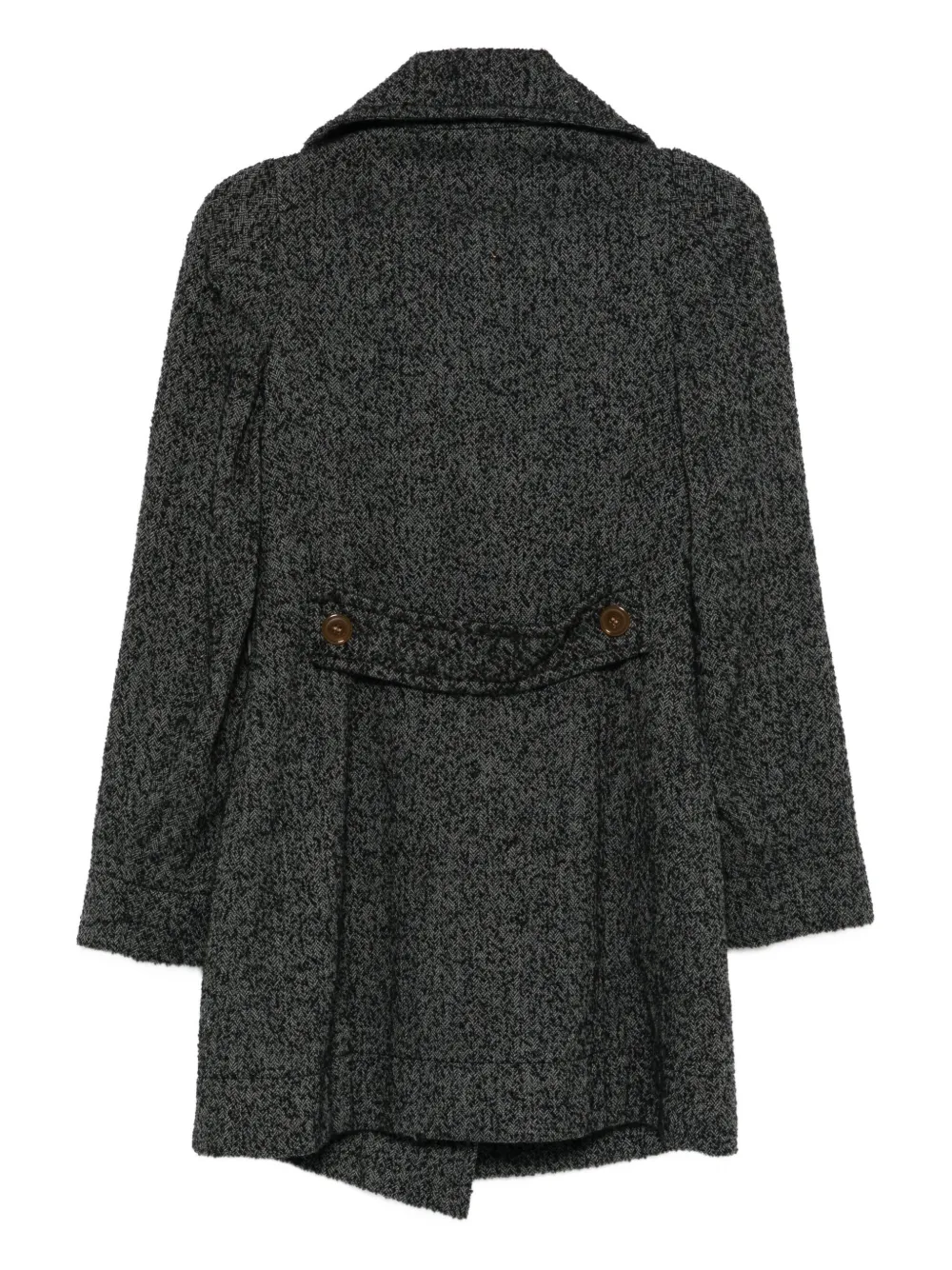 Vivienne Westwood Pre-Owned 1990s mélange-effect double-breasted coat - Grijs