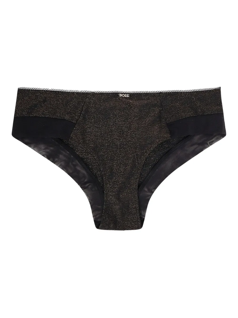 Hugo Boss Mesh Detail Tank Top Set In Black