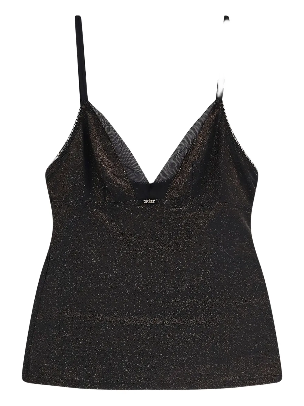 Hugo Boss Mesh Detail Tank Top Set In Black