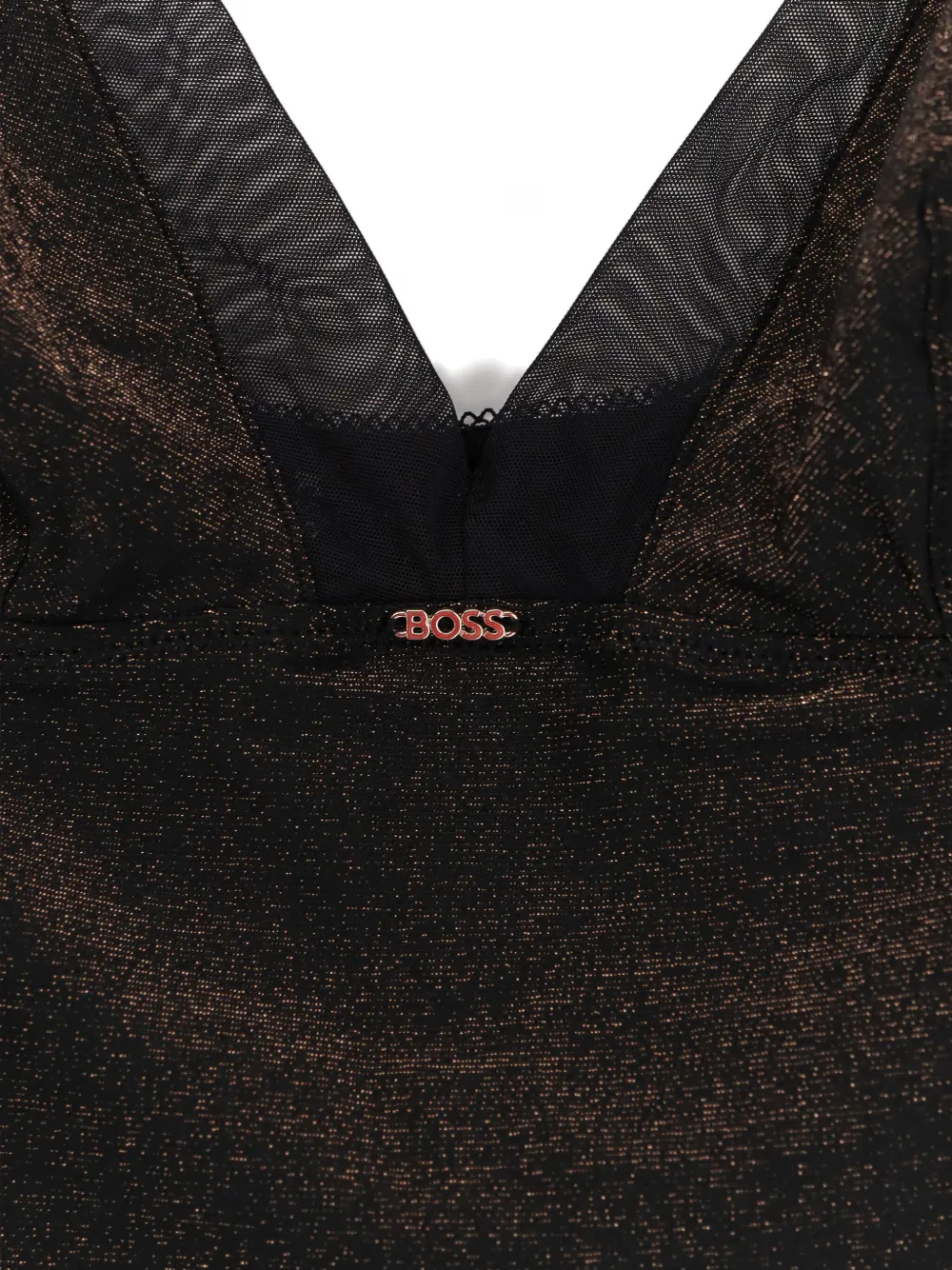 Hugo Boss Mesh Detail Tank Top Set In Black