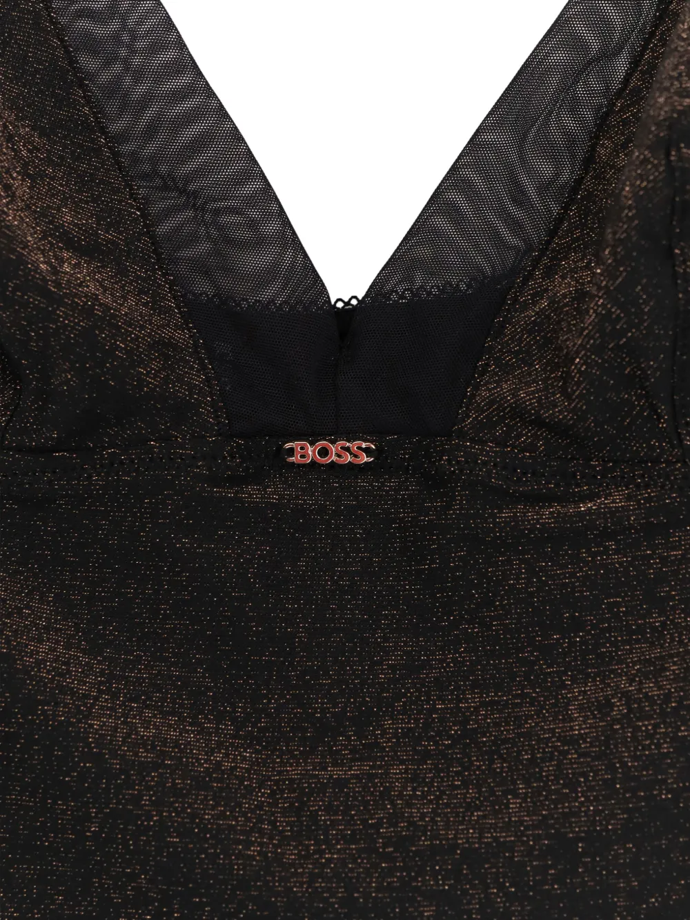 BOSS Tanktop met mesh detail Bruin