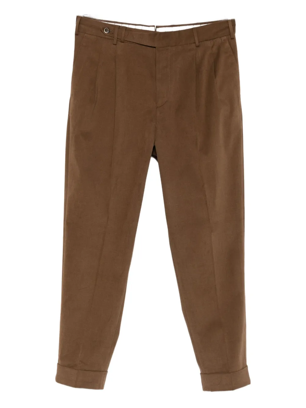 Pt Torino Straight-leg Tailored Trousers In Brown
