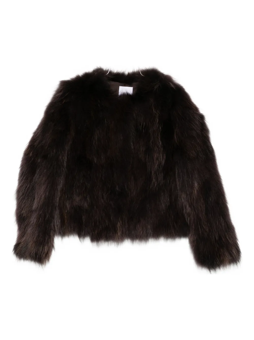 Cenere Long-sleeved Coat In Brown