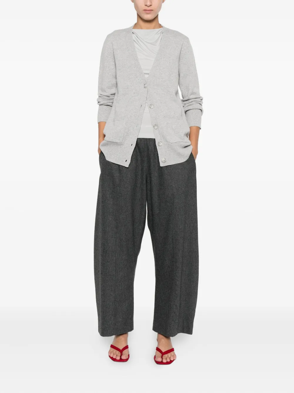 anne claire Vest met V-hals Grijs