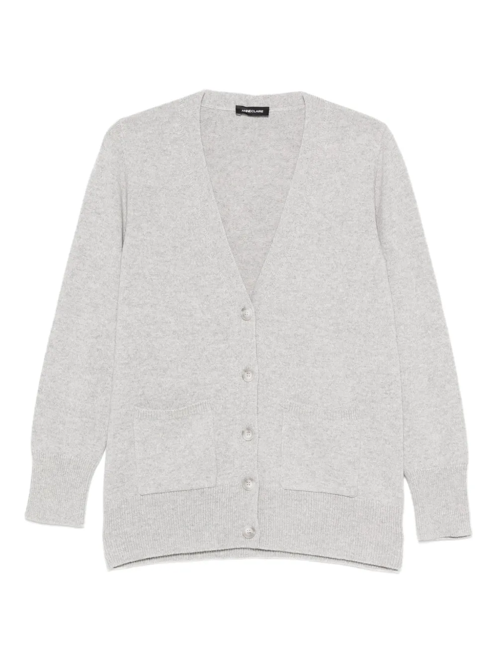 anne claire V-neck cardigan - Grigio