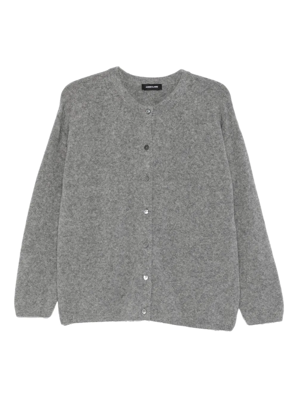 anne claire round-neck cardigan - Grigio