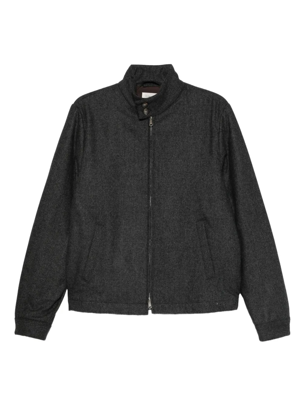 Tintoria Mattei zip-up herringbone jacket | Black | Image 1