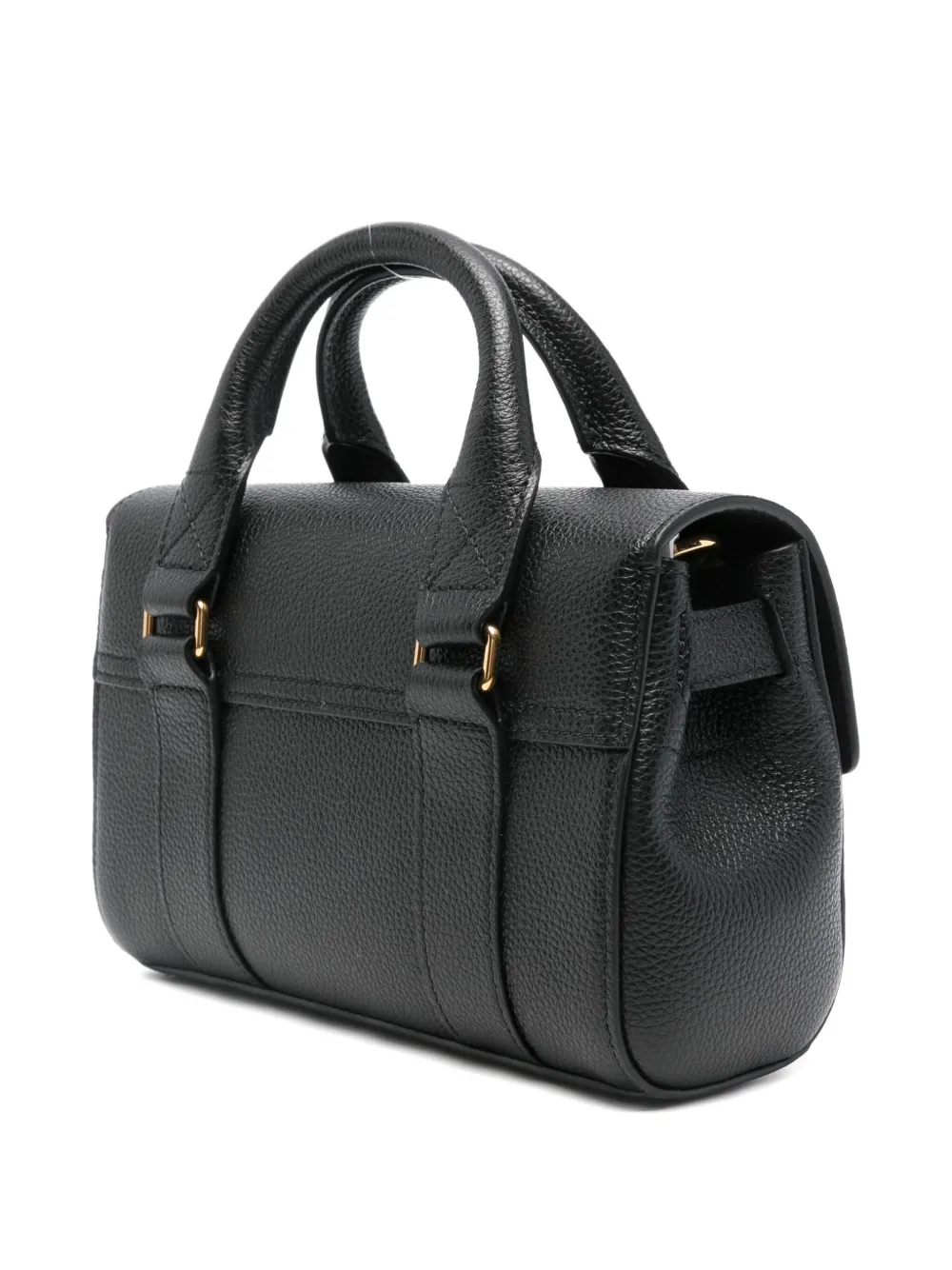 Mulberry Turnlock-top Leather Tote Bag In Black