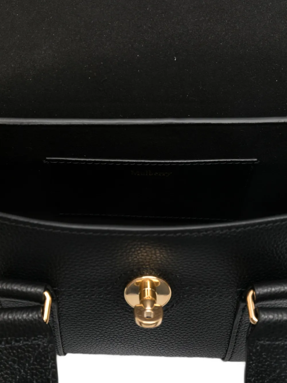 Mulberry Turnlock-top Leather Tote Bag In Black