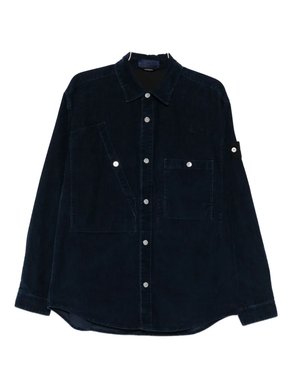 Stone Island Compass-badge corduroy shirt - ブルー Stone Island Compass-badge corduroy shirt - ブルー