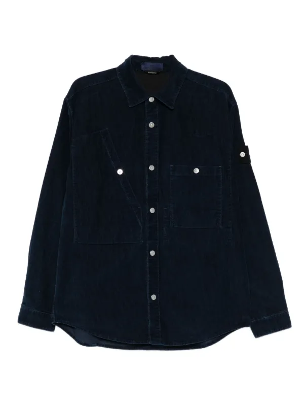 Stone Island コーデュロイ シャツ | ブルー | FARFETCH JP