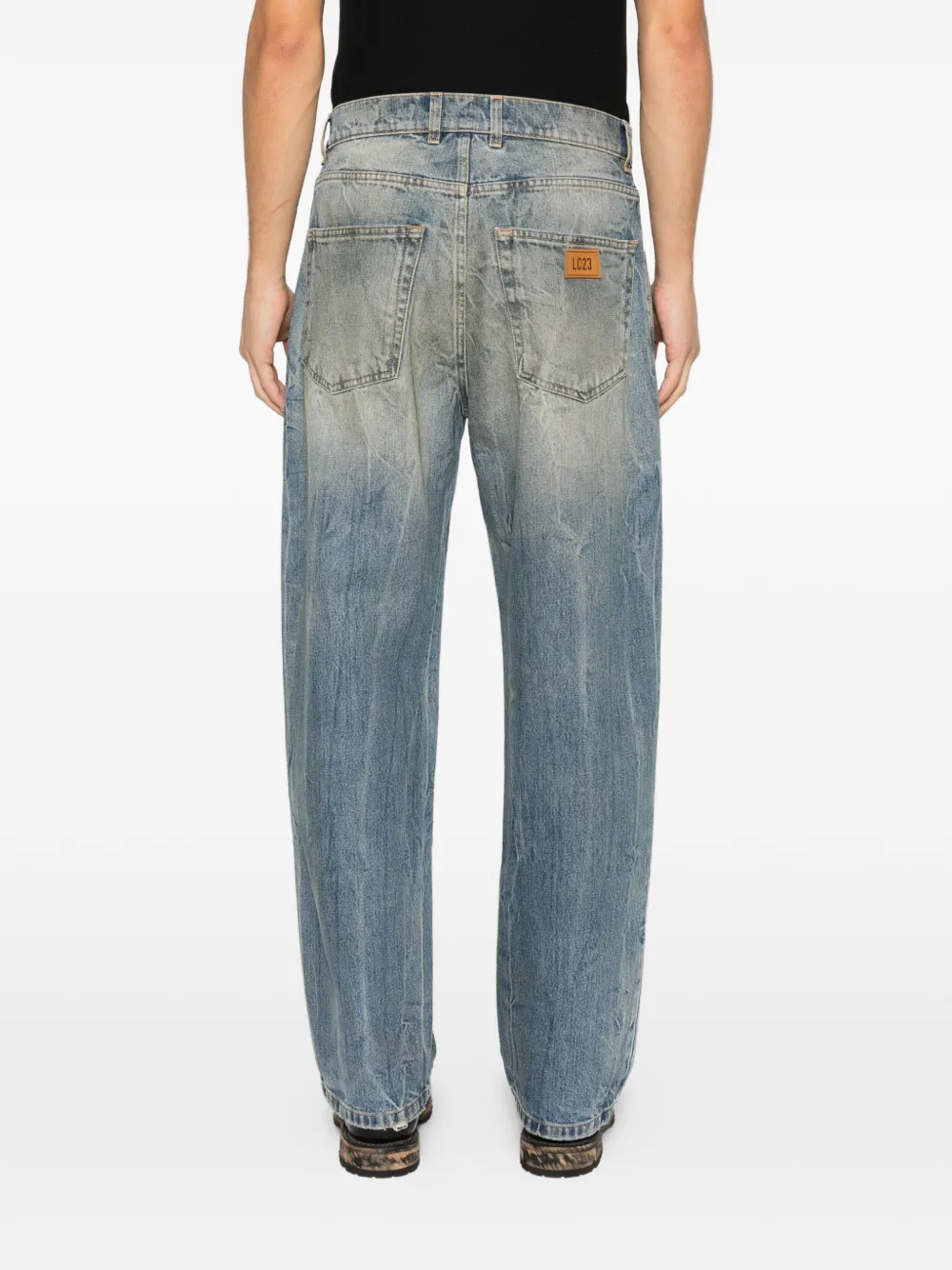 Lc23 Distressed Jeans In Blue