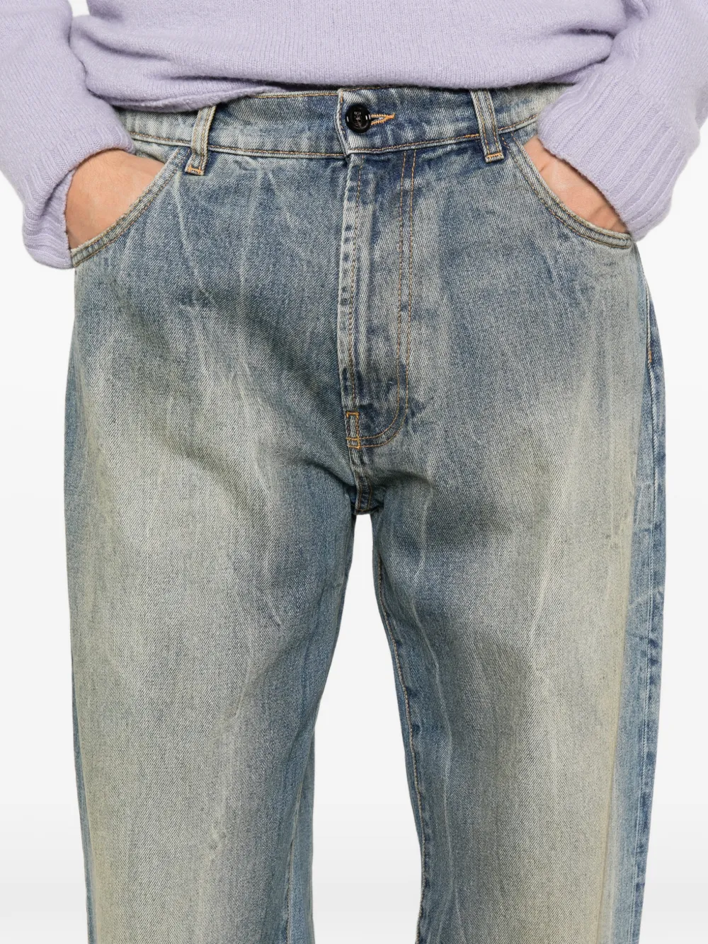 Lc23 Distressed Jeans In Blue