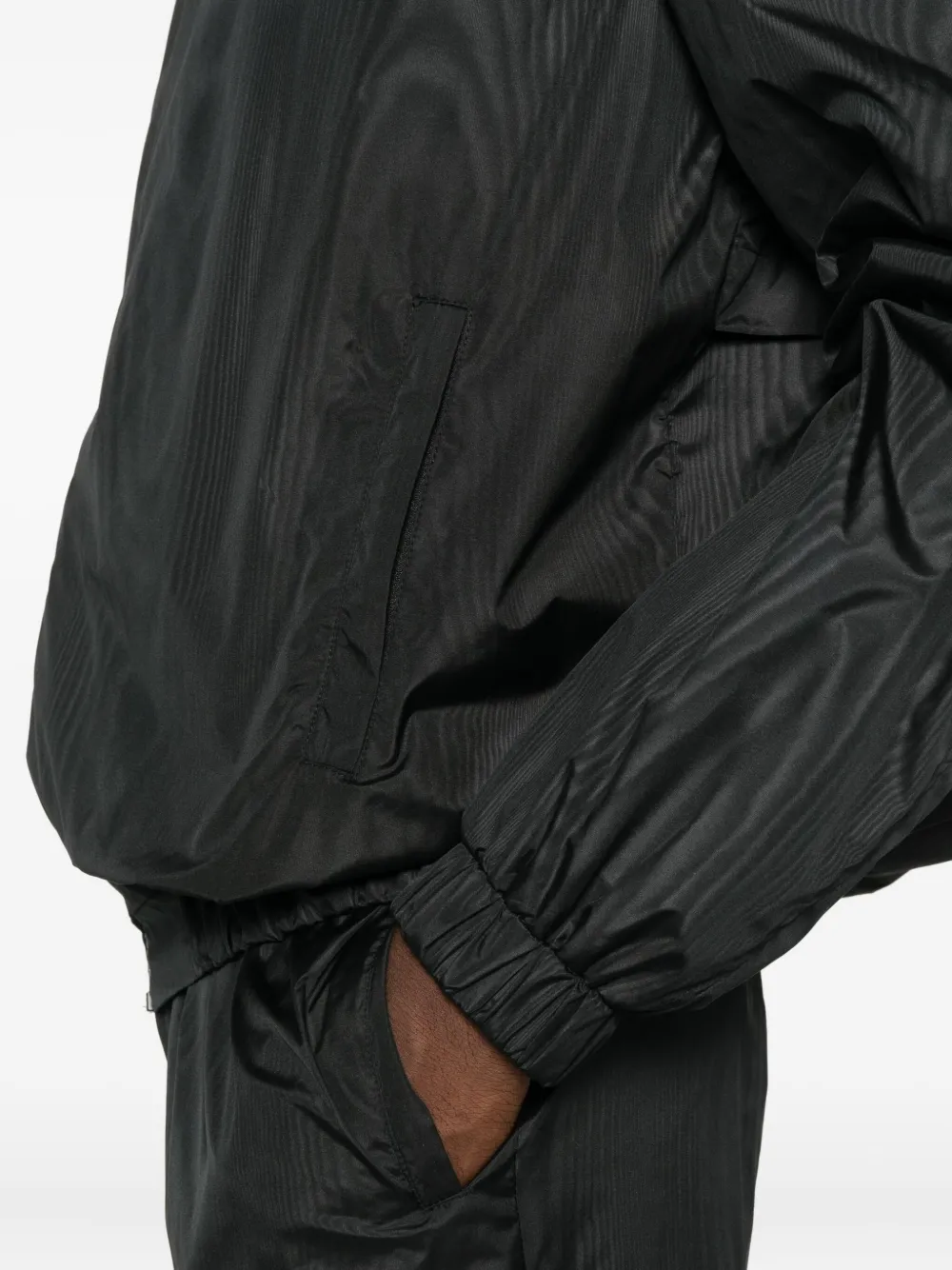 Medeea Zip-up Lightweight Jacket In Black