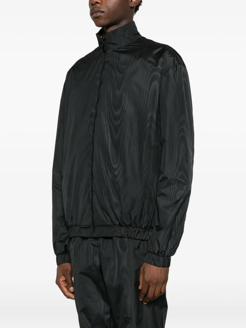 Medeea Zip-up Lightweight Jacket In Black