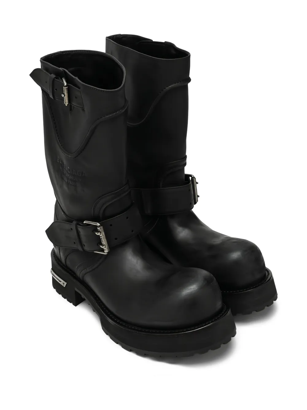 Balenciaga Hourglass Crocodile-effect Wallet In Black