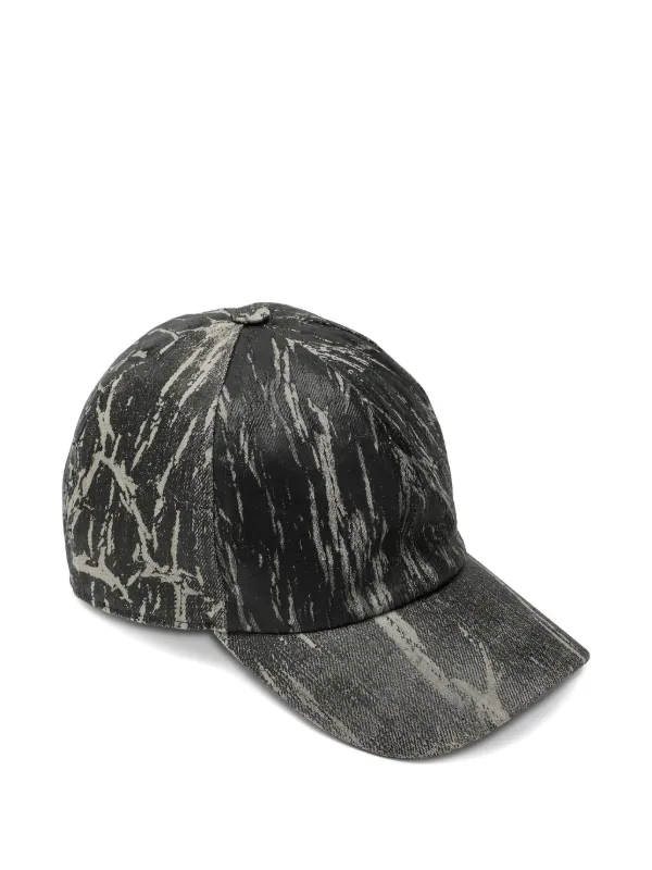 Rick Owens DRKSHDW Patterned Baseball Cap Black FARFETCH IN