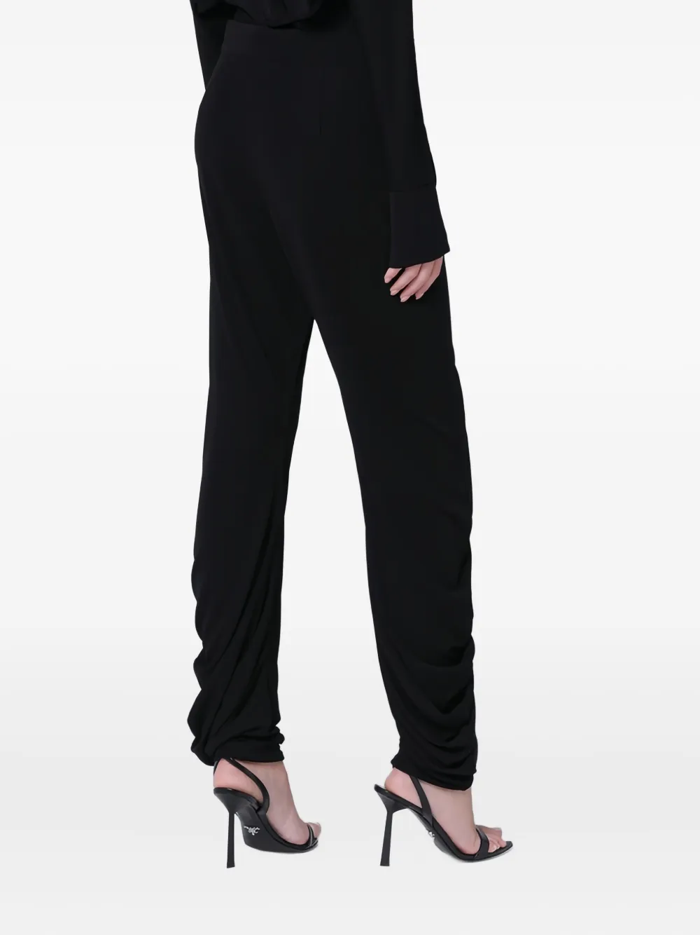 Francesco Murano Ruched Detail Trousers In Black