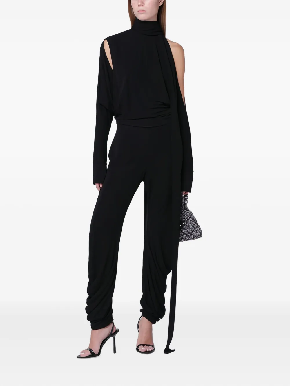 FRANCESCO MURANO Broek met ruches - Zwart