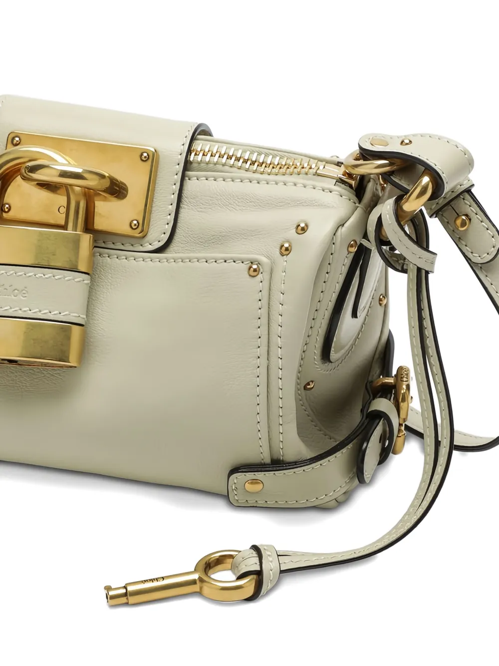 Chloé Cream Colored Small Paddington Bag Women In Neutral