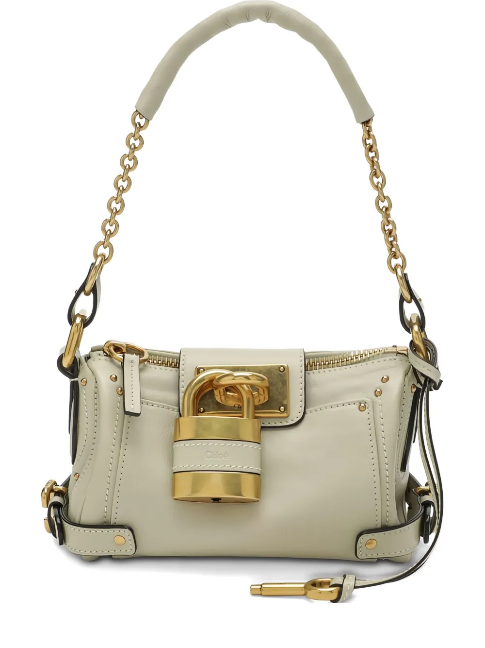 Chloé Cream Colored Small Paddington Bag Women In Neutral