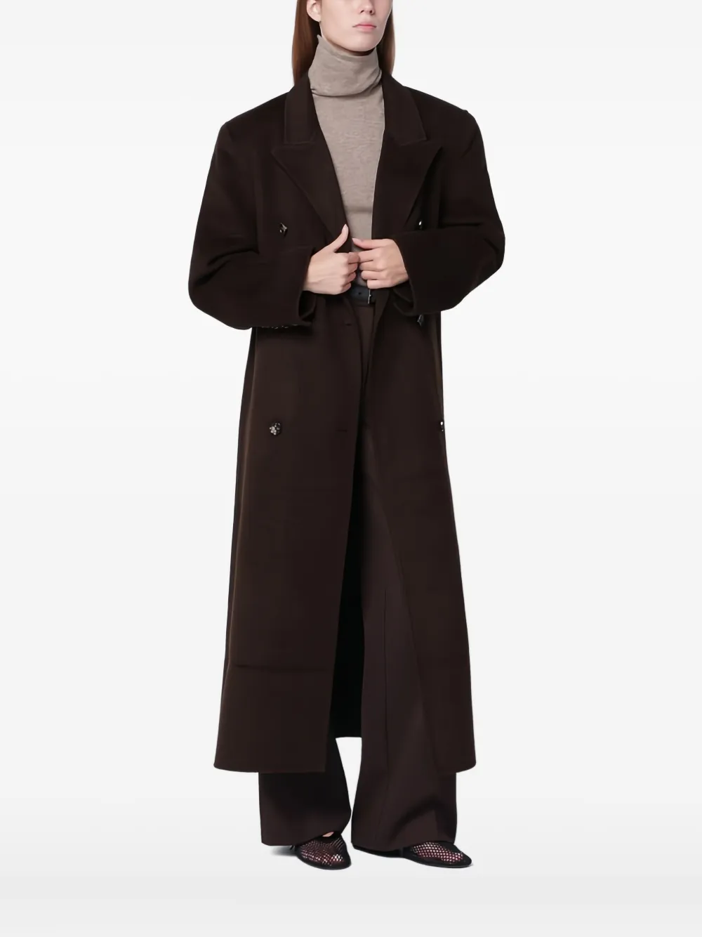 Almada Label Casaco com abotoamento duplo | Marrom | Image 1