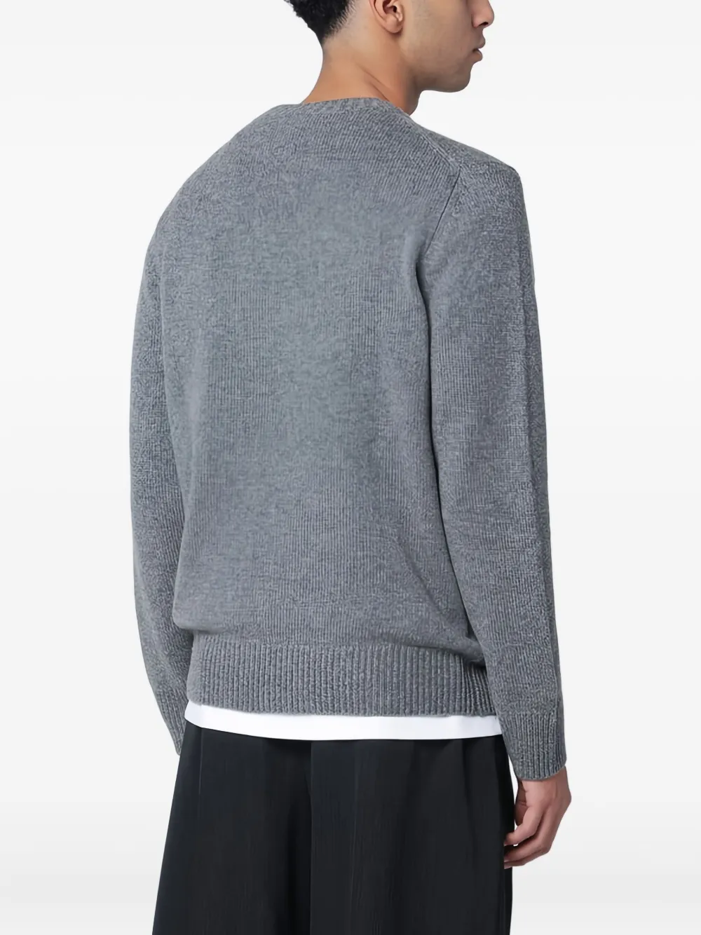 Soft Goat Crew-neck Jumper In Gray
