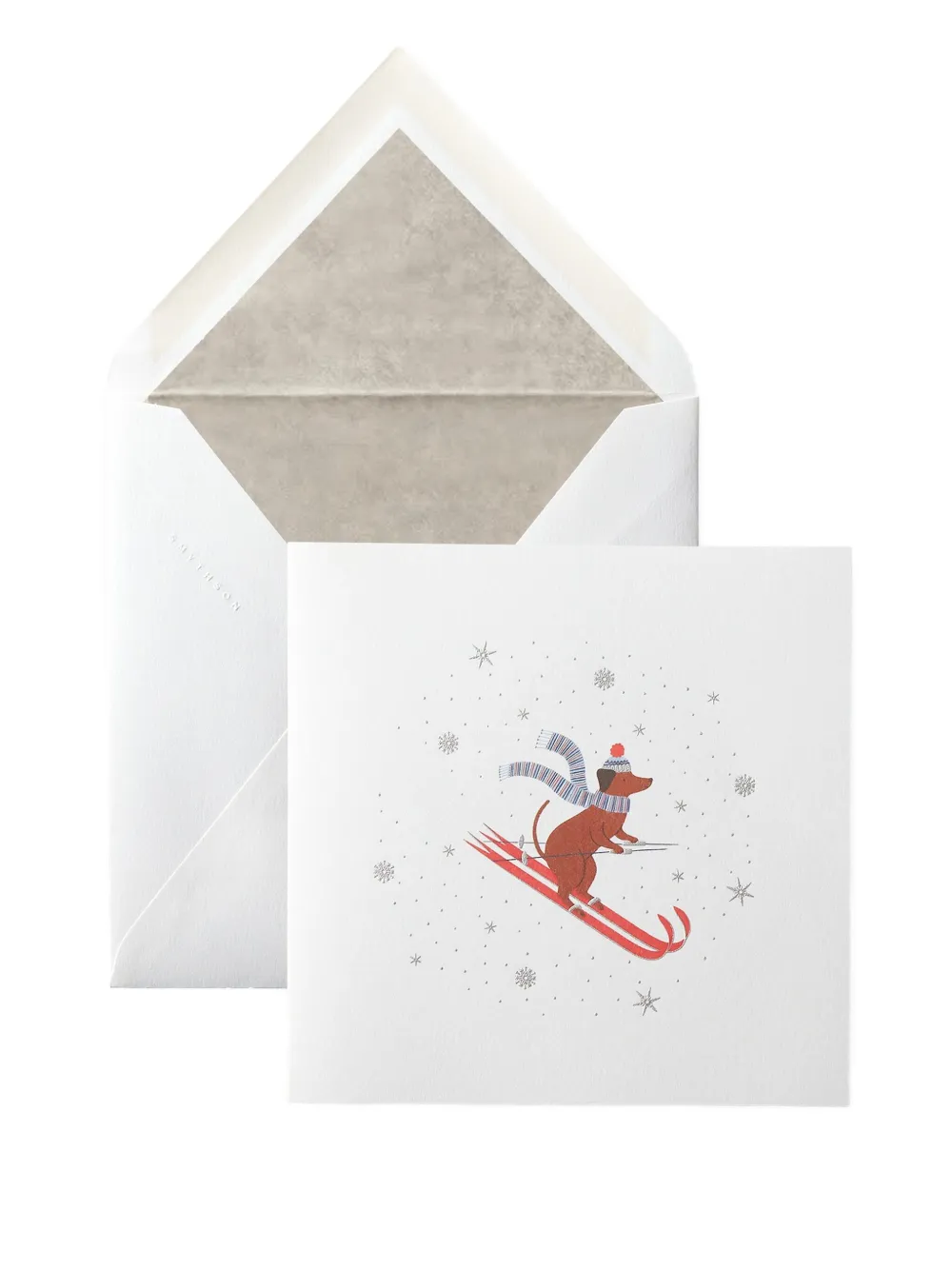 Smythson dog-motif christmas card set (pack of ten) | White | Image 1