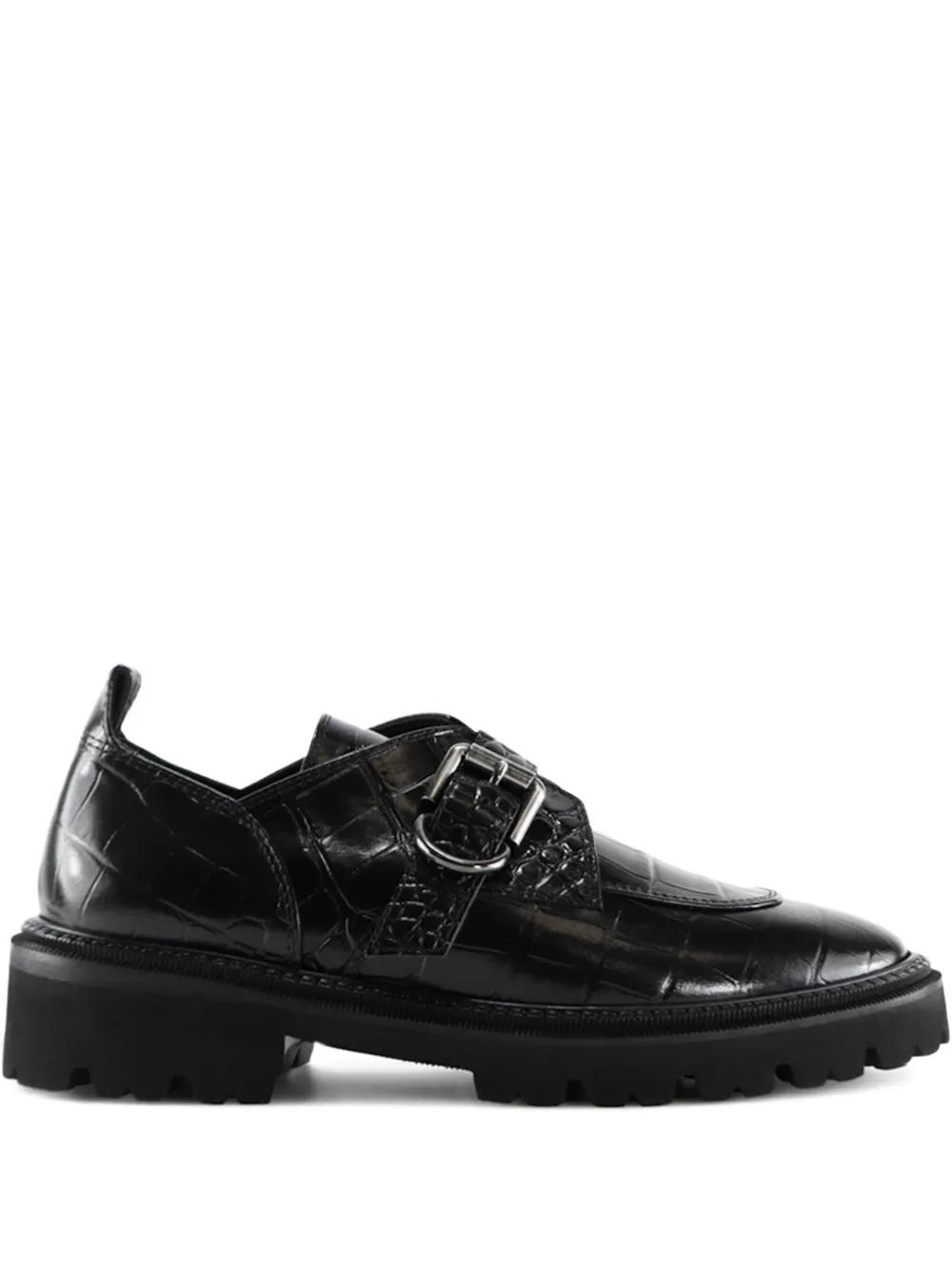 Notabene Tecla crocodile-effect derby shoes | Black | Image 1